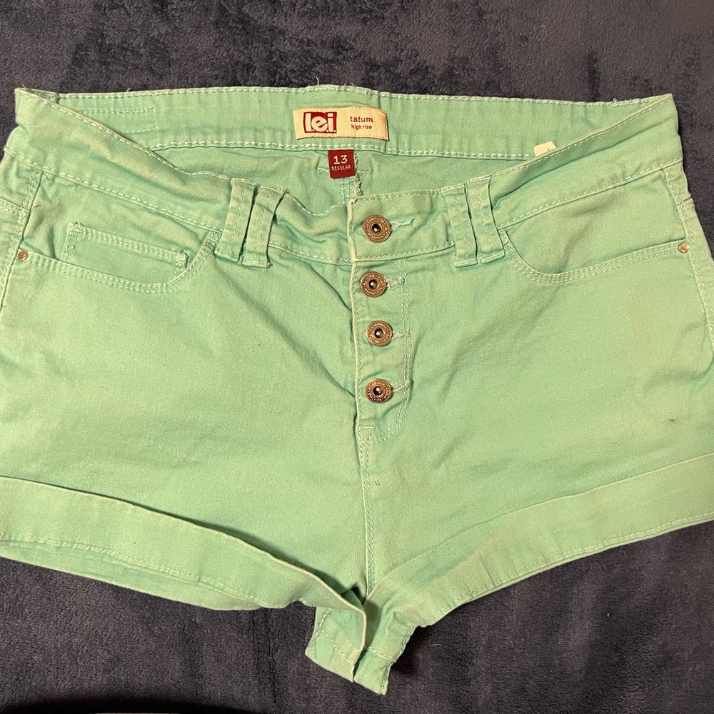 l.e.i high rise shorts. Size 13!
